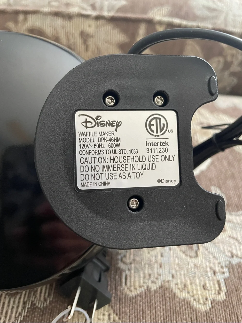 New Disney Haunted Mansion Gargoyle Mini Waffle Maker